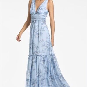 $795 Sachin & Babi [ 4 ] Women's Blue Justine Gown